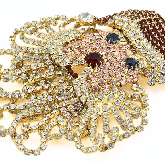 Magnificent Kirks Folly Limited Edition 131/300 Large Santa Klaus Rhinestones Br - Picture 4 of 11